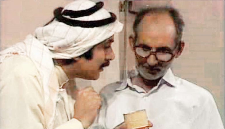 والد البنات الراحل غلام في مشهد مع عبدالحسين عبدالرضا في درب الزلق