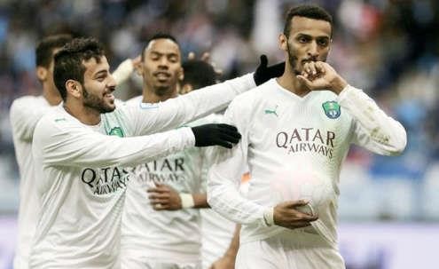 فرحة مهند عسيري بتسجيل هدف الفوز والصدارة