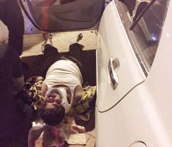احد المصابين في حادث تصادم في الجهراء﻿