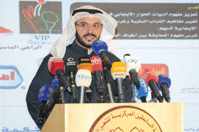 المحامي يوسف الياسين متحدثا ﻿
