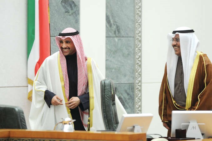 الرئيس الغانم ونائبه مبارك الخرينج هاني الشمري
