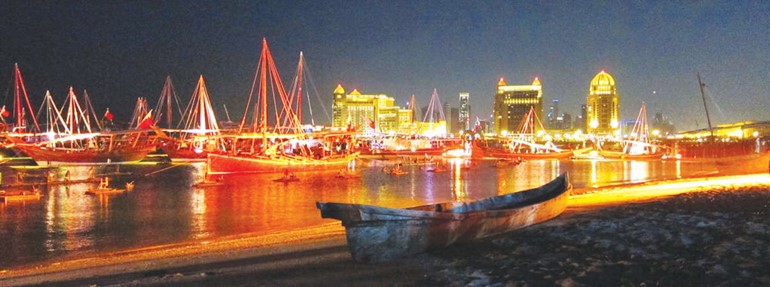 منظر عام للسواحل الجميلة في قطر﻿