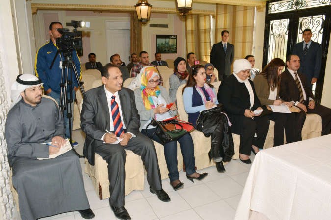 جانب من المؤتمر الصحافي امس ريليش كومار