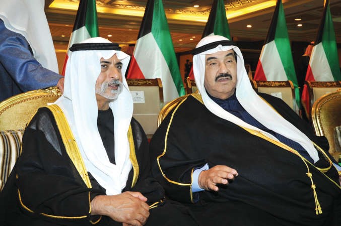 سمو الشيخ ناصر المحمد مع الشيخ نهيان بن مبارك ال نهيان﻿