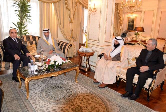 رئيس مجلس الامة ورئيس بعثة الشرف سعود الحريجي مع رئيس مجلس النواب للمجلس الاعلى في جمهورية طاجيكستان