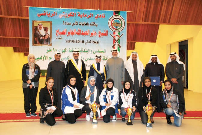 بطلات الرماية خلال تتويجهن بالكؤوس﻿