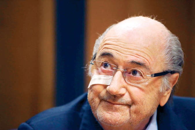 جوزيف بلاتر كما بدا في المؤتمر الصحافي