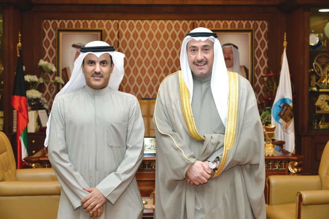 الشيخ فيصل الحمود مستقبلا داحمد الهيفي 