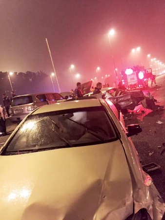 الحادث المروري بطريق المطار﻿