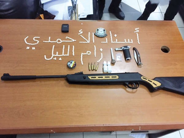 المضبوطات في حوزة رجال اسناد الاحمدي﻿