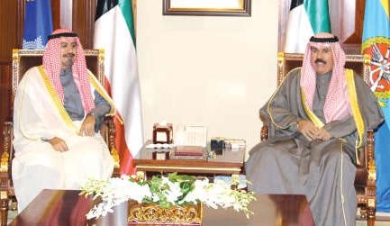 سمو نائب الامير وولي العهد الشيخ نواف الاحمد مستقبلا الشيخ د محمد الصباح﻿