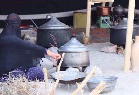 نموذج لكيفية اعداد الطعام في البادية﻿