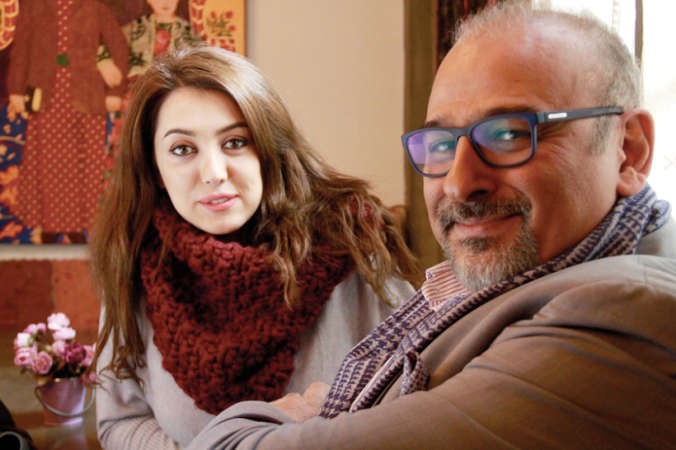 جمال سليمان وكندة علوش في مشهد من المسلسل