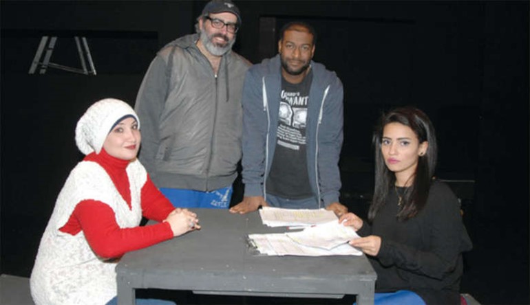 سماح وسالي فراج وعبدالله التركماني وفيصل العميري في مسرحية صدى الصمت﻿