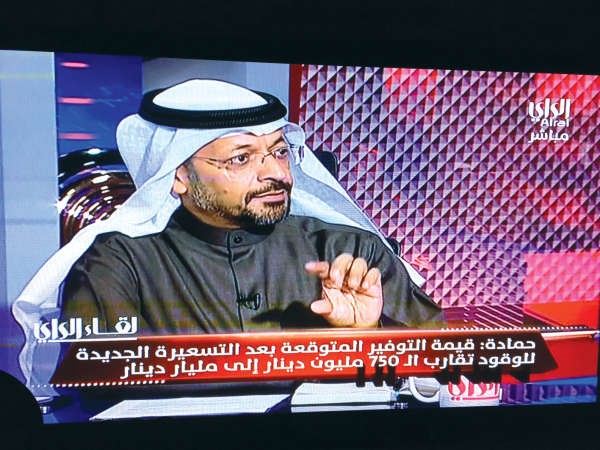 خليفة حمادة خلال مقابلة في برنامج لقاء الراي
