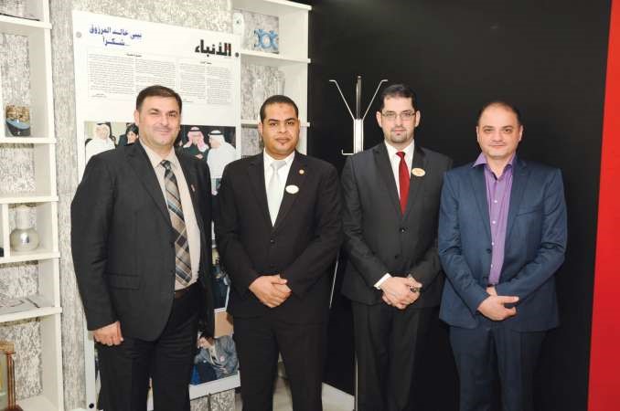  وعبد النبي سيد وماهر احمد من فندق مركز المؤتمرات والرويال سويت قدما التبريكات الى الزميلين فريد سلوم ومهند سلطان من ادارة التسويق والمبيعات