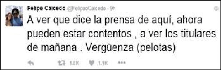 تغريدة اللاعب