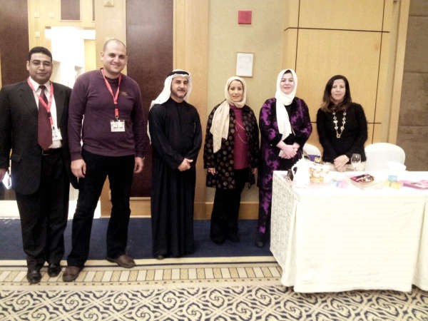  دماجدة القطان وديعقوب الكندري ودسارة المطيري خلال ورشة العمل﻿