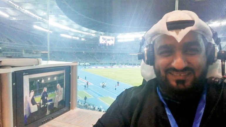 ابراهيم الهشال خلال تعليقه في ستاد جابر