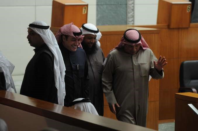 الشيخ خالد الجراح وعسكر العنزي وحمود الحمدان