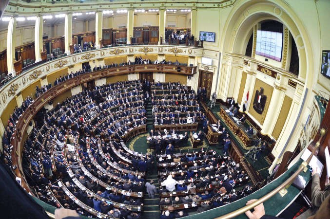 صورة من الجلسة الاولى للبرلمان المصري في 10 يناير الجاري 