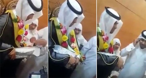 بالفيديو.. عريس سعودي يحصل على هدية ويفتحها أمام الحضور في الحفل ليتفاجأ بها