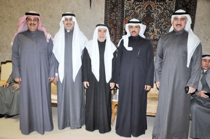 ناصر الشطي واللواء ركن فالح شجاع العتيبي ويعقوب الشطي ويوسف الشطي والعميد ثابت العنزي﻿