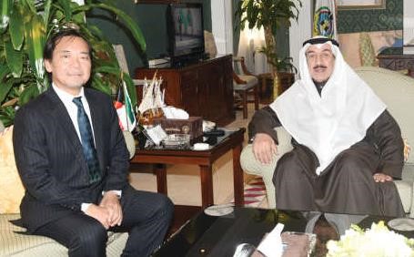 الفريق مفهد الامير خلال استقباله السفير الياباني﻿