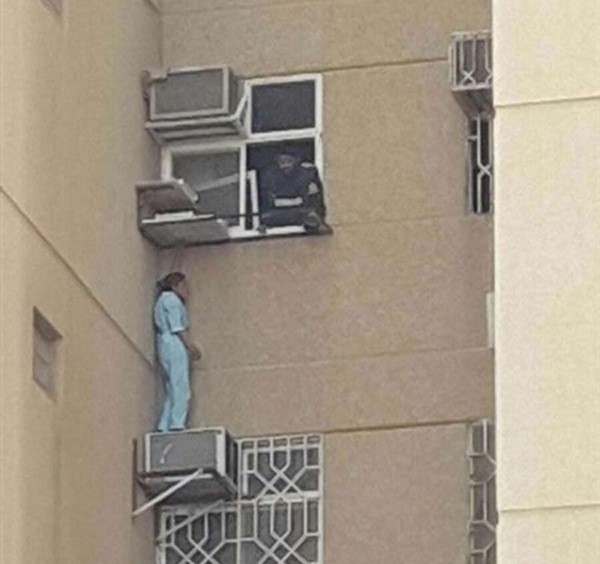 بالصور.. خادمة تحاول الانتحار بالقفز من أعلى برج سكني بالرياض