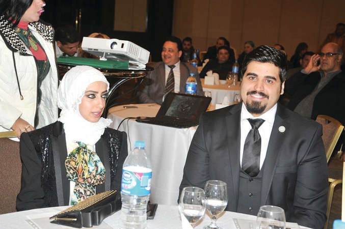 عمر الحمدان وشهد الفهد يتابعان الاحتفال