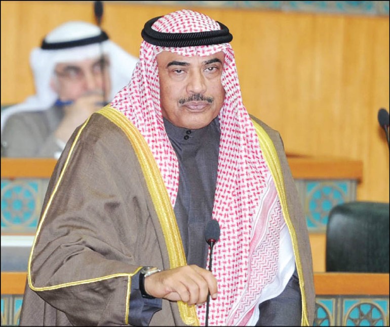 الشيخ صباح الخالد متحدثا في مجلس الامة امس 	هاني الشمري