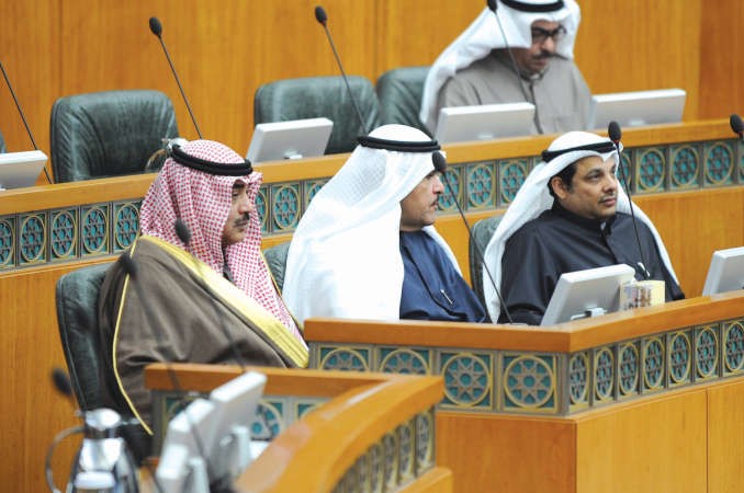 الشيخ صباح الخالد والشيخ سلمان الحمود ويعقوب الصانع﻿