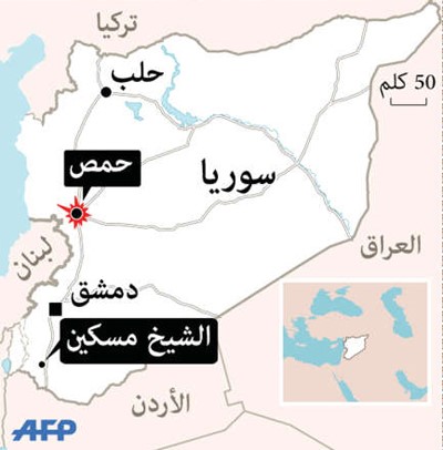 انتحاريان داعشيان يقتلان ويصيبان العشرات على حاجز للجيش بحمص