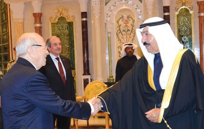 الشيخ جابر العبدالله مرحبا بالرئيس السبسي 