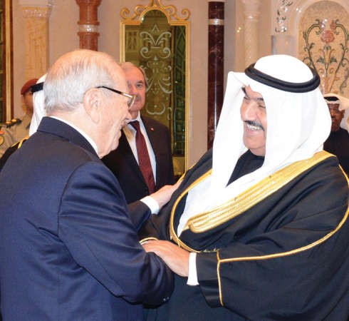 سمو الشيخ ناصر المحمد مرحبا برئيس تونس