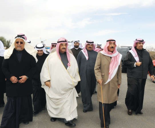 الشيخ جابر العبدالله وسمو الشيخ ناصر المحمد والشيخ علي الجراح 