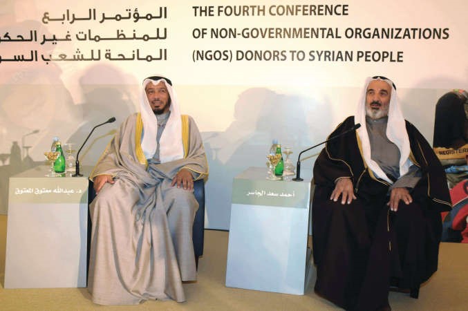 دعبدالله المعتوق واحمد سعد الجاسر خلال المؤتمرمحمد خلوصي﻿