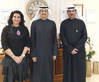 طارق المزرم مستقبلا داحمد الاثري وفاطمة العازمي ﻿
