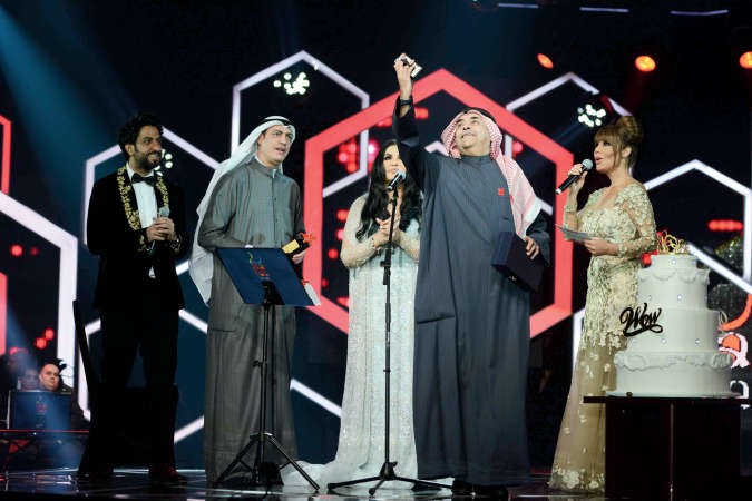 احلى سيلفي على مسرح هلا فبراير يجمع احلام والمسري والصقعبي ويمنى وبوشهري﻿