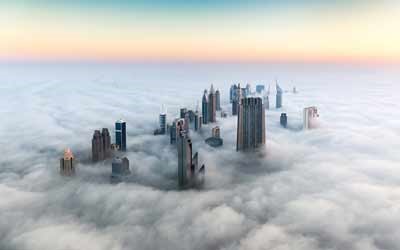 بالصور.. دبي المدينة الأجمل في العالم من الجو