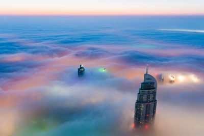 بالصور.. دبي المدينة الأجمل في العالم من الجو