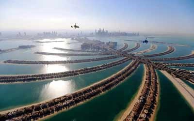 بالصور.. دبي المدينة الأجمل في العالم من الجو