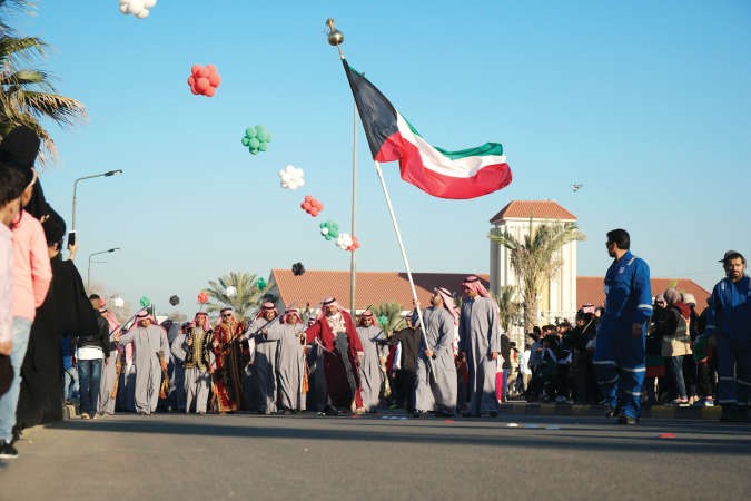 جانب من احتفالات الاحمدي بالاعياد الوطنية