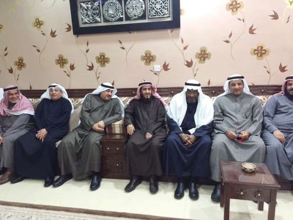 م فريد عمادي وخليف الاذينة ووليد العمار وعيسى العبيدلي واحمد القراوي خلال الحفل﻿