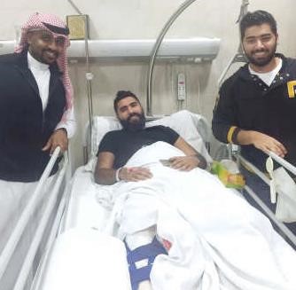 عبدالعزيز حيدر بعد اجراء العملية﻿