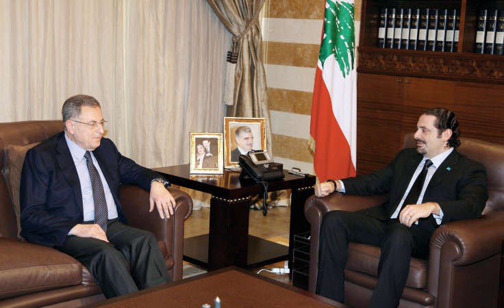الرئيس سعد الحريري في بيت الوسط مع الرئيس فؤاد السنيورة