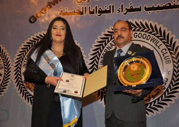 بالصور.. خالد يوسف يحتفل بتنصيب زوجته السعودية سفيرة للنوايا الحسنة