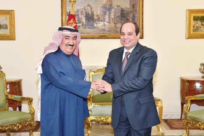 الرئيس عبد الفتاح السيسي مستقبلا رئيس تحرير كونا الزميل سعد العلي