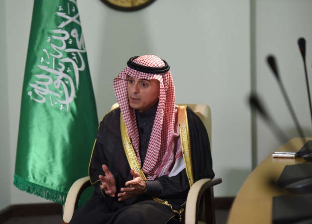 وزير الخارجية السعودي عادل الجبير في مقابلة خاصة مع وكالة فرانس برس امس بالرياض افپ
