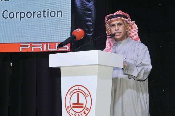 مبارك ناصر الساير متحدثا قاسم باشا